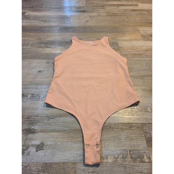 ReoRia large women's pink sleeveless tank top bodysuit - Picture 1 of 5
